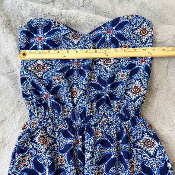 Show Me Your Mumu Blue Paisley Mandala Rosarita Romper XS - Picture 5 of 8